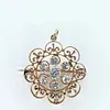 Vintage 7 Stone Diamond Brooch / Pendant