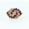 Fashionable Diamond & Ruby "Swirl" Ring