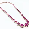 Phenomenal Ruby & Diamond Riviere Necklace