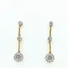 Contemporary Diamond Dangle Earrings - 18K Gold