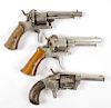 Two Pinfire Revolvers and One Spur Trigger Revolver 