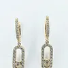 Modern Diamond & 14K Gold Earrings