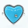 Charming Turquoise & Diamond Fashion Ring