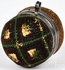 Pennsylvania Queens stitch embroidered pin ball