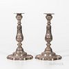 English Weighted Silver Candlesticks