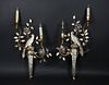Pair of Maison Bagues Crystal Parrot Wall Sconces