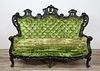 American Rococo Revival Style Settee