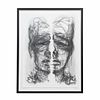 ANGUS GALLOWAY, "FACE 2" CHARCOAL BUST PORTRAIT