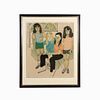 ALICE NEEL, 1982, COLOR LITHOGRAPH “THE FAMILY”