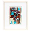 ERIC MACK, COLORFUL ABSTRACT MAP, M/M ON VENEER