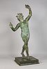 Patinated Bronze, The Dancing Faun of Pompeii