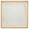 GREGOR TURK, WHITE TOPOGRAPHICAL MAP PRESSED PAPER