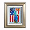PETER MAX MM W/ LITHOGRAPH "UNITED WE STAND II"