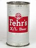 1962 Fehr's X/L Beer 12oz 62-34.1 Flat Top Louisville, Kentucky