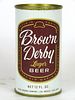 1961 Brown Derby Beer 12oz 42-17.1 Flat Top Los Angeles, California