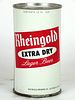 1956 Rheingold Extra Dry Lager Beer 12oz 123-06 Flat Top Los Angeles, California
