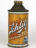 1939 Schlitz Beer 12oz 183-28.1 High Profile Cone Top Milwaukee, Wisconsin
