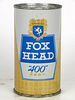 1966 Fox Head "400" Beer 12oz 65-39v Flat Top Lacrosse, Wisconsin