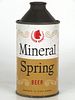 19503 Mineral Spring Beer 12oz 174-04 High Profile Cone Top Mineral Point, Wisconsin