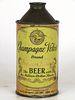 1949 Champagne Velvet Brand Beer 12oz 157-07 High Profile Cone Top Terre Haute, Indiana