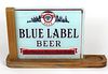 1943 Blue Label Beer Reverse-Painted Glass ROG Sign Superior, Wisconsin
