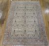 Antique And Finely Hand Woven Oushak Carpet.