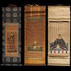 Grp: 3 Early Edo Japanese Scrolls
