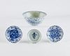 Grp: 4 Chinese 17th/18th c. Porcelain Bowls