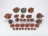 Grp: 29 Chinese Yixing Teapots and Cups