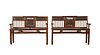 Pair of Chinese Wooden Benches