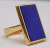 JEWELRY. Signed 18kt Gold and Lapis Lazulis Ring.