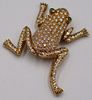 JEWELRY. Signed 18kt Gold, Diamonds and Gem Frog