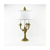 Gilt Bronze Candelabra Lamp