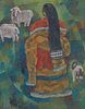 Yi Kai Shepherdess Oil on Canvas