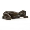 Jacques Coquillay Bronze Sculpture Prone Nude