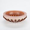 George Bucquet Round Art Glass Bowl