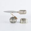 Grp: 3 Silver Objects Mexican Silver Judaica