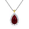 Ruby and Diamond Pendant with chain