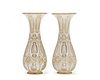 A pair of Bohemian art glass vases