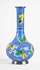 A 20th century Korean silver basse taille and cloisonne enamel vase