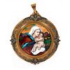 Maddona and Child Enamel on Copper Plaque