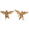 Pair of Large Giltwood Angels