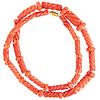 RARE CARVED CORAL LINK NECKLACE