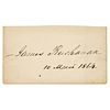 James Buchanan Signature