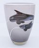 Paul Marioni ''Orca Whale Vessel'' 1978 Glass