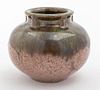 Fulper Cat's Eye Flambe Glazed Ceramic Vase