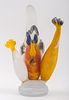 Jean-Claude Novaro Abstract Figure Art Glass