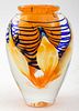 Jean Claude Novaro Art Glass Vase, 1994