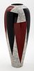 Dunand Manner Art Deco Eggshell Lacquer Tall Vase
