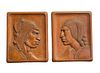 Pair of Small Handmade Native American Wood Carvings sgd. GUITERREZ
